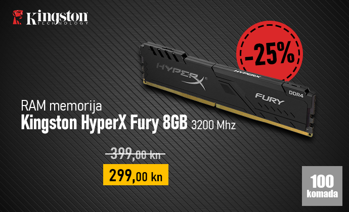 Black friday popust na RAM memoriju Kingston HyperX Fury 8GB
